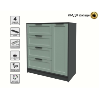 Тумба Тренд КТ-Т90 (Антрацит ЛДСП/ Мята ЛМДФ) Ш900 В1020 Г451